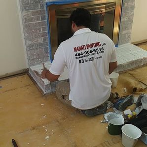 Repainting Brick Fireplace in Norristown, PA (2)