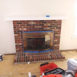 Repainting Brick Fireplace in Norristown, PA (1)